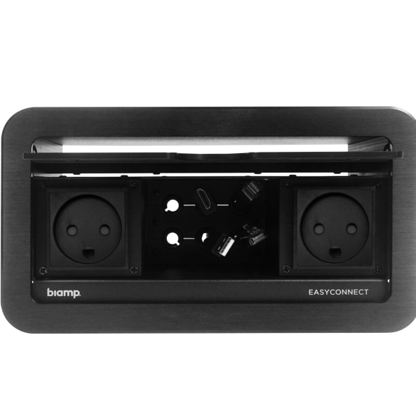Biamp EasyConnect EC-P-UNI EasyConnect cable management box, 2 universal power connectors
