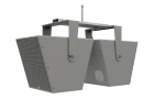 Biamp Commercial Loudspeakers CCA-80D Grey Dual, constant coverage aisle loudspeakers (CCA-80); 3-way, 8-inch, triaxial, asymmetric horn loaded; mounted back-to-back - obrazek 4