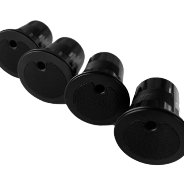 Biamp Cambridge E-P-B-25-4 4 pack of black Qt Active Emitters, with four 25-foot, black, plenum-rated cables