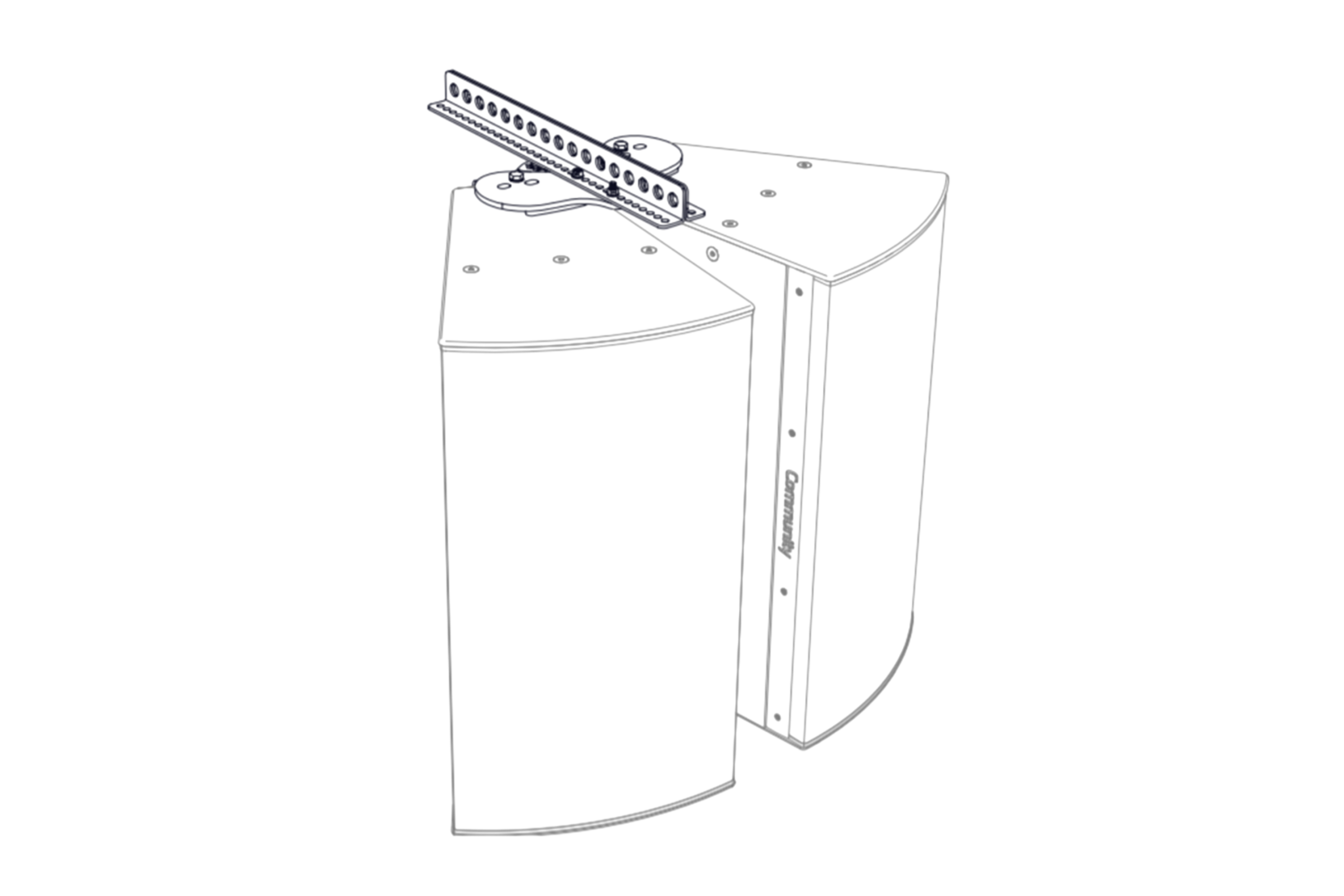 Community-I-Series-HSB-BFR22W-White_1500x1000_12517_master Biamp Community I Series HSB-BFR22W I SERIES dual horizontal splay kit for 2-way models, white - obrazek 1