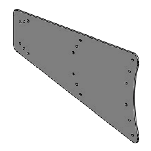 Biamp Community LVH-900SP1G 1 pair, Type 1, grey, splay plate for the LVH-900, use for 0°, 10°, 20° splay angles