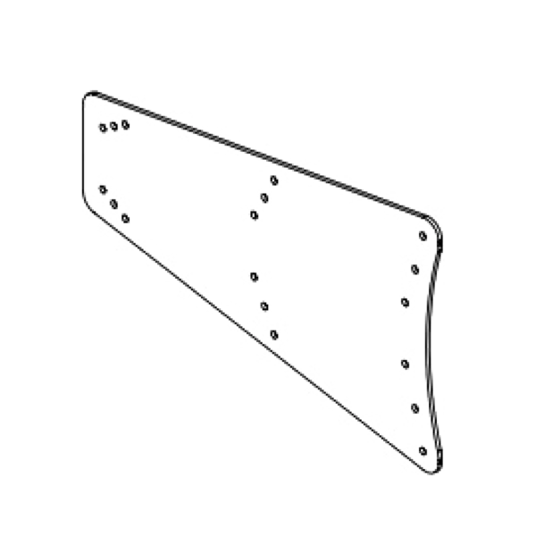 Biamp Community LVH-900SP1W 1 pair, Type 1, white, splay plate for the LVH-900, use for 0°, 10°, 20° splay angles