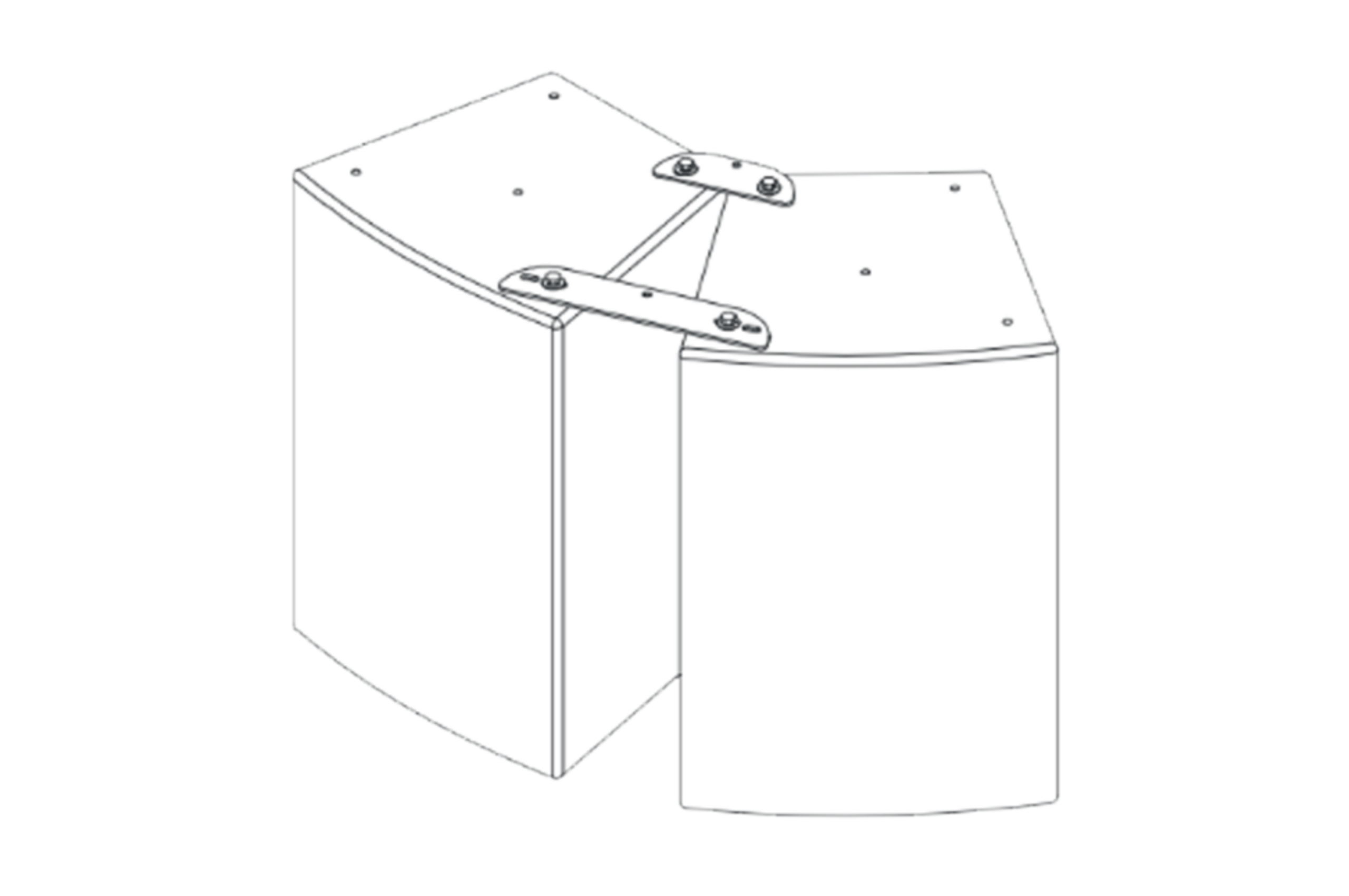 Community-V-Series-VFKITW-White_11403_master Biamp Community V Series VFKITW White, vertical flying kit for Community V2-12, V2-15, V2-32, V2-35 series loudspeakers - Image 1