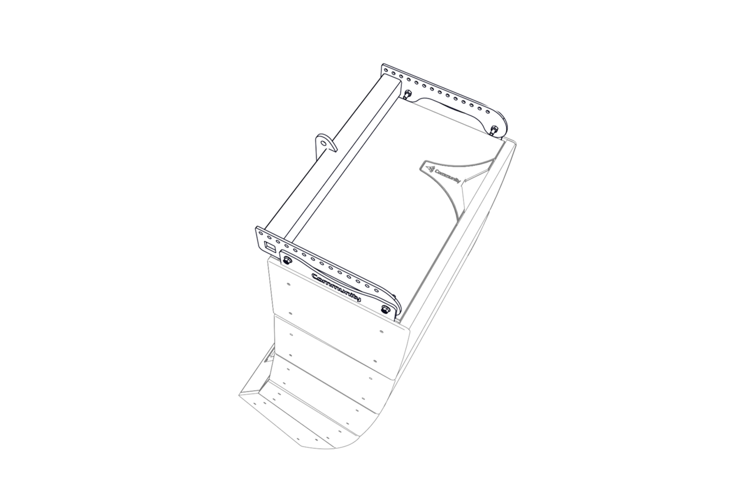 Community_IV6-LAF-PBBW_1500x1000_12575_master Biamp Community IV6-LAF-PBBW IV6 light array frame/pullback bar, white - Image 1