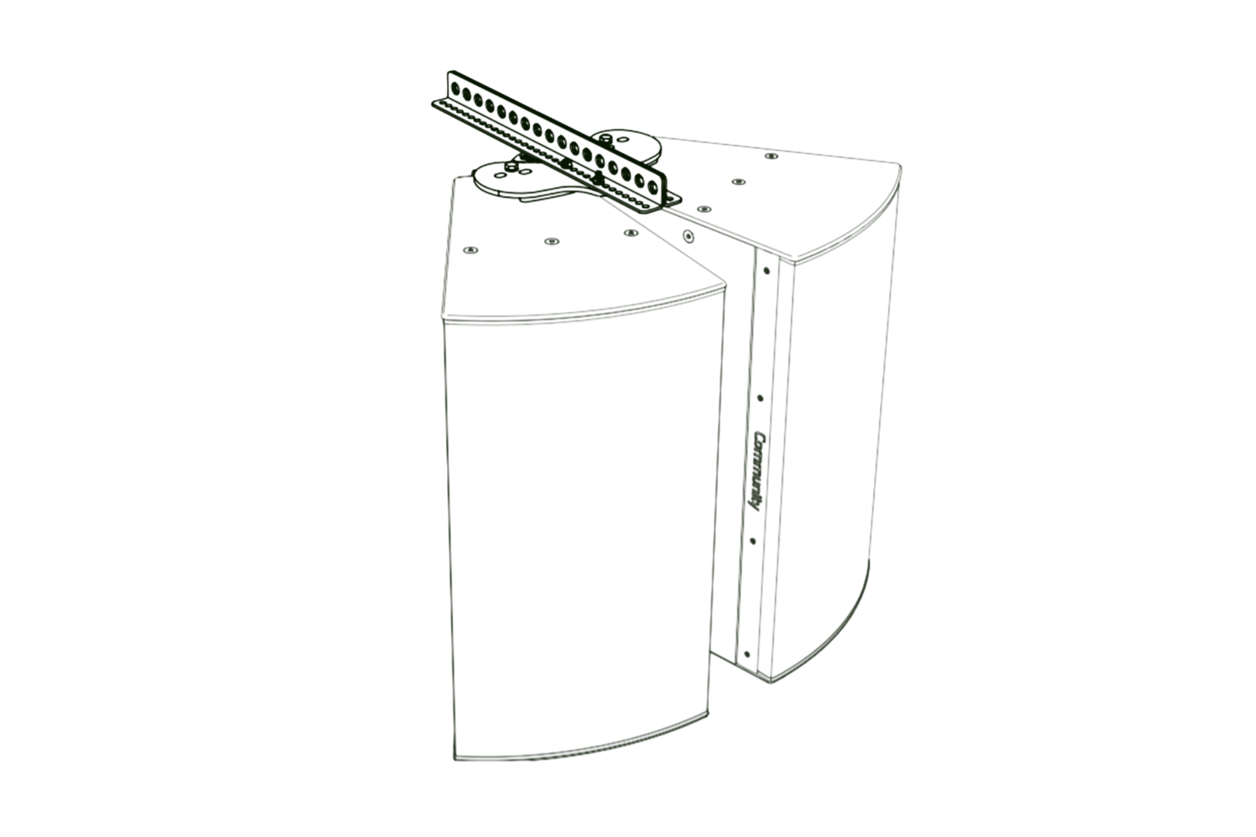 Community_I_SeriesHSB3-BFR22W_12616_master Biamp Community I Series HSB3-BFR22W I SERIES dual horizontal splay kit for 3-way models, white - obrazek 1