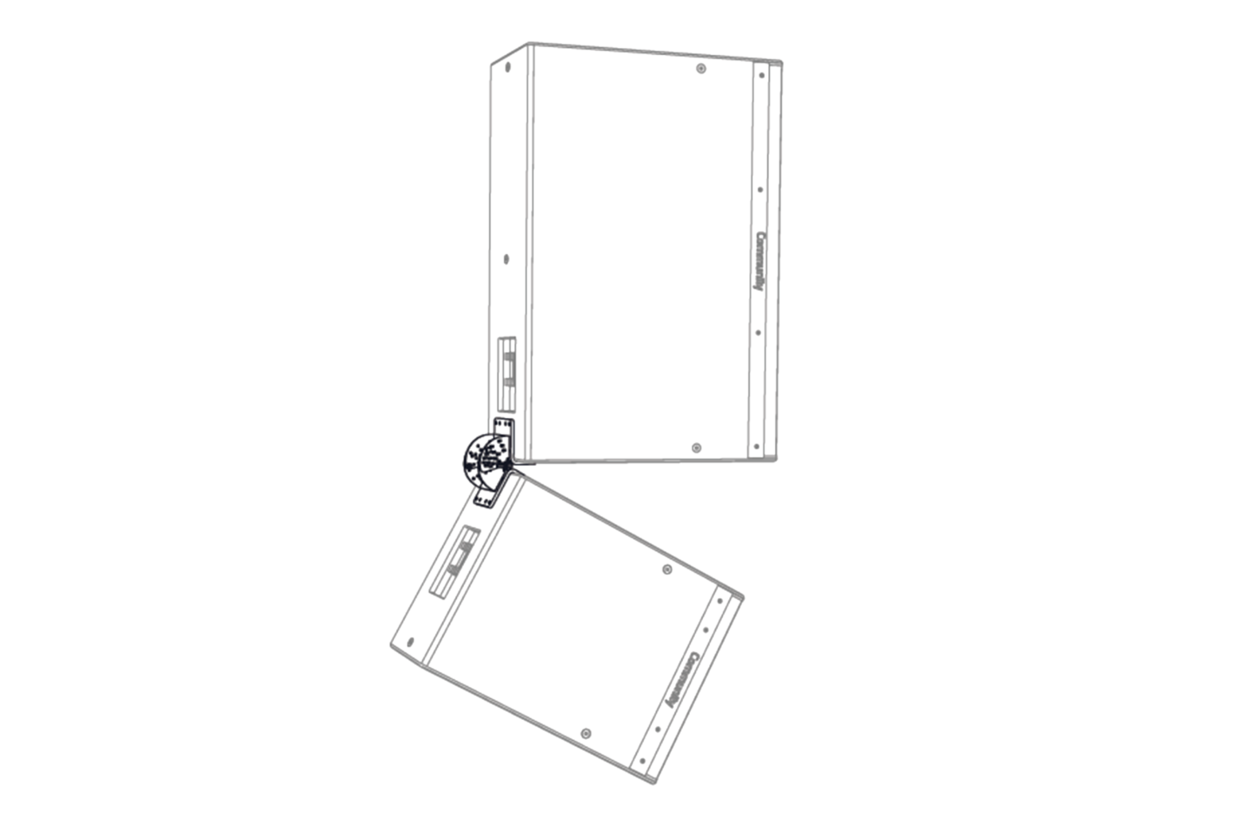 Community_I_Series_DFSW_1500x1000_12505_master Biamp Community DFSB Downfill splay bracket kit, black - Image 1