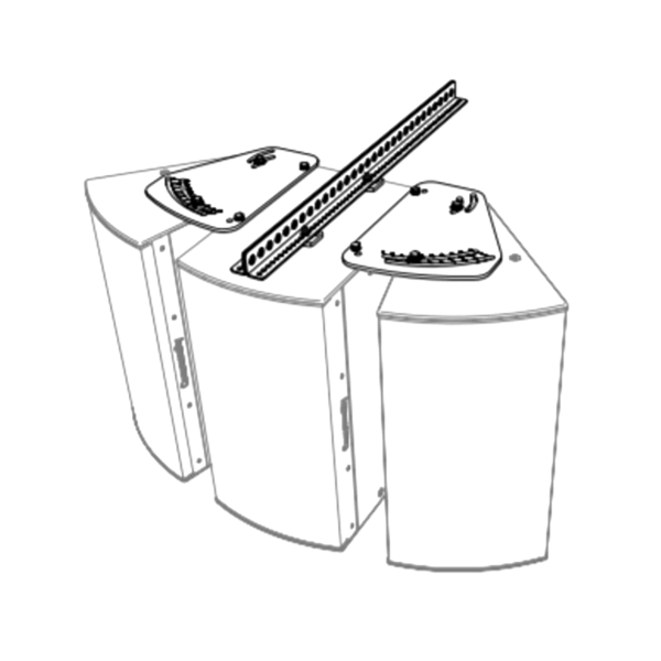 Biamp Community HAB3-BFR38W I SERIES dual horizontal array kit for 3-way models, white