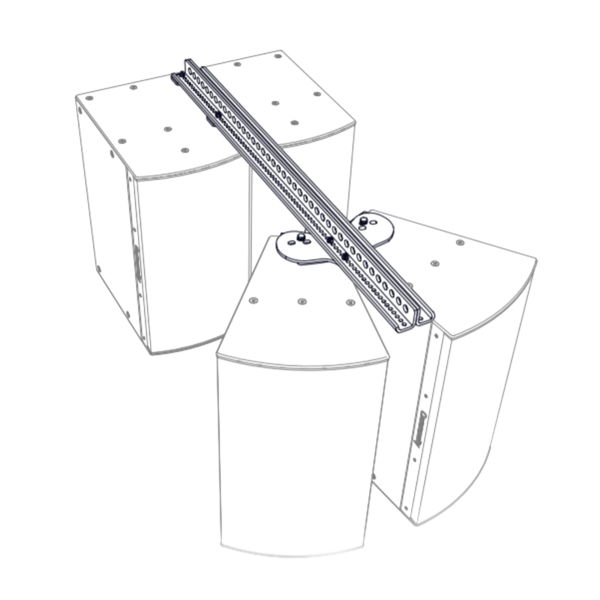 Biamp Community I Series HSB-SBR54B I SERIES dual horizontal splay w/ ext kit for 2-way models, black