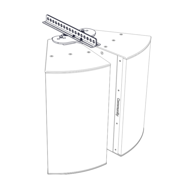 Biamp Community I Series HSB-BFR22B I SERIES dual horizontal splay kit for 2-way models, bBlack