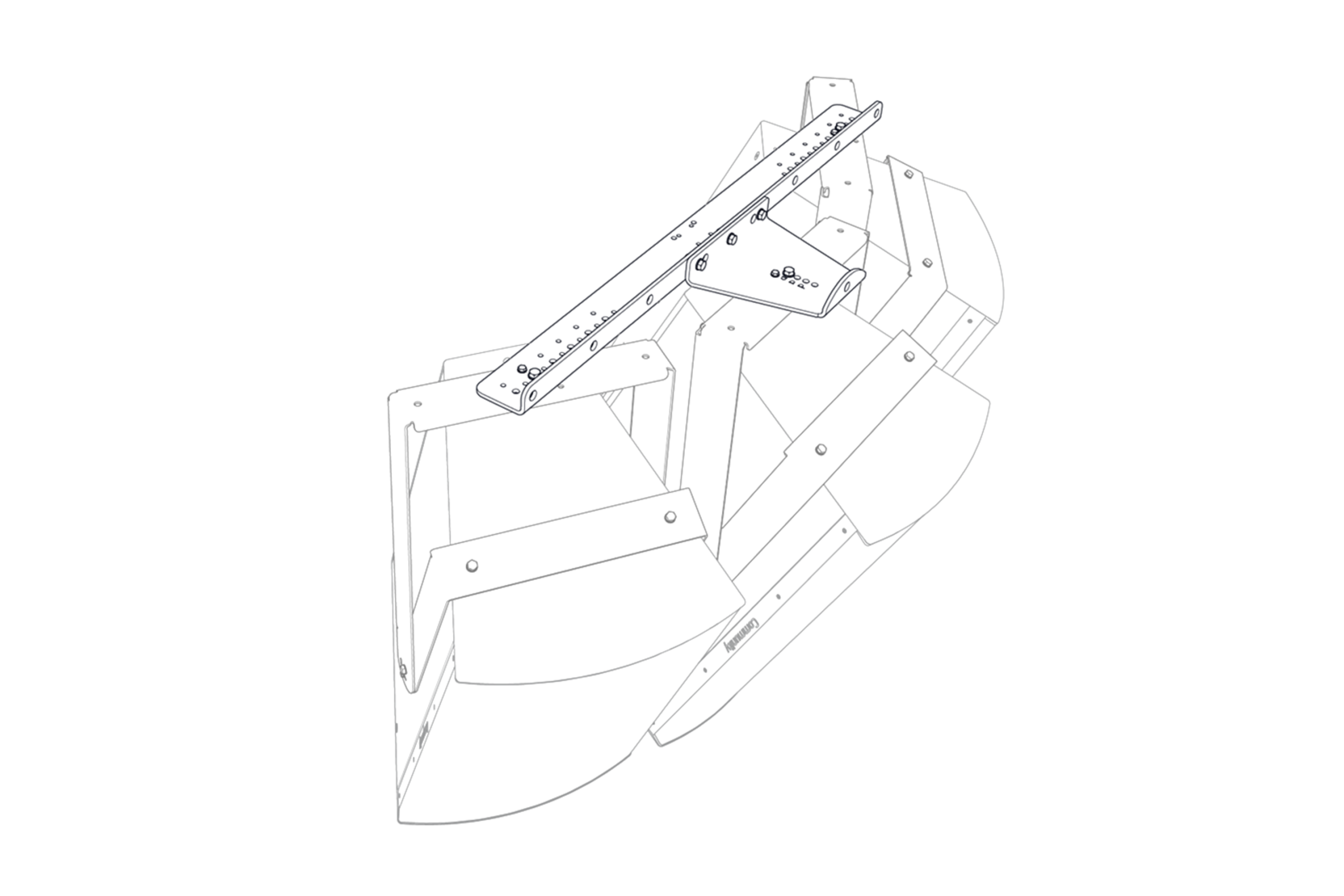 Community_I_Series_IAF55B_1500x1000_12515_master Biamp Community I Series IAF55B I SERIES 55-inch isometric array frame, black - Image 1