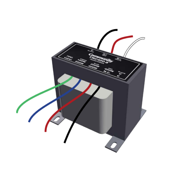 Biamp Community TRC400-8 400 Watt, 70V/100V, 8-ohm line transformer