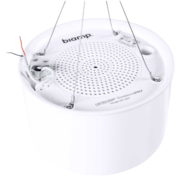 Biamp Cambridge DS1357W 8 ohm networked plenum sound masking loudspeaker, white