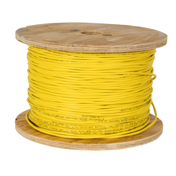 Biamp Cambridge DSPC-Y 18 AWG cable, 2 Conductor, plenum rated - Yellow