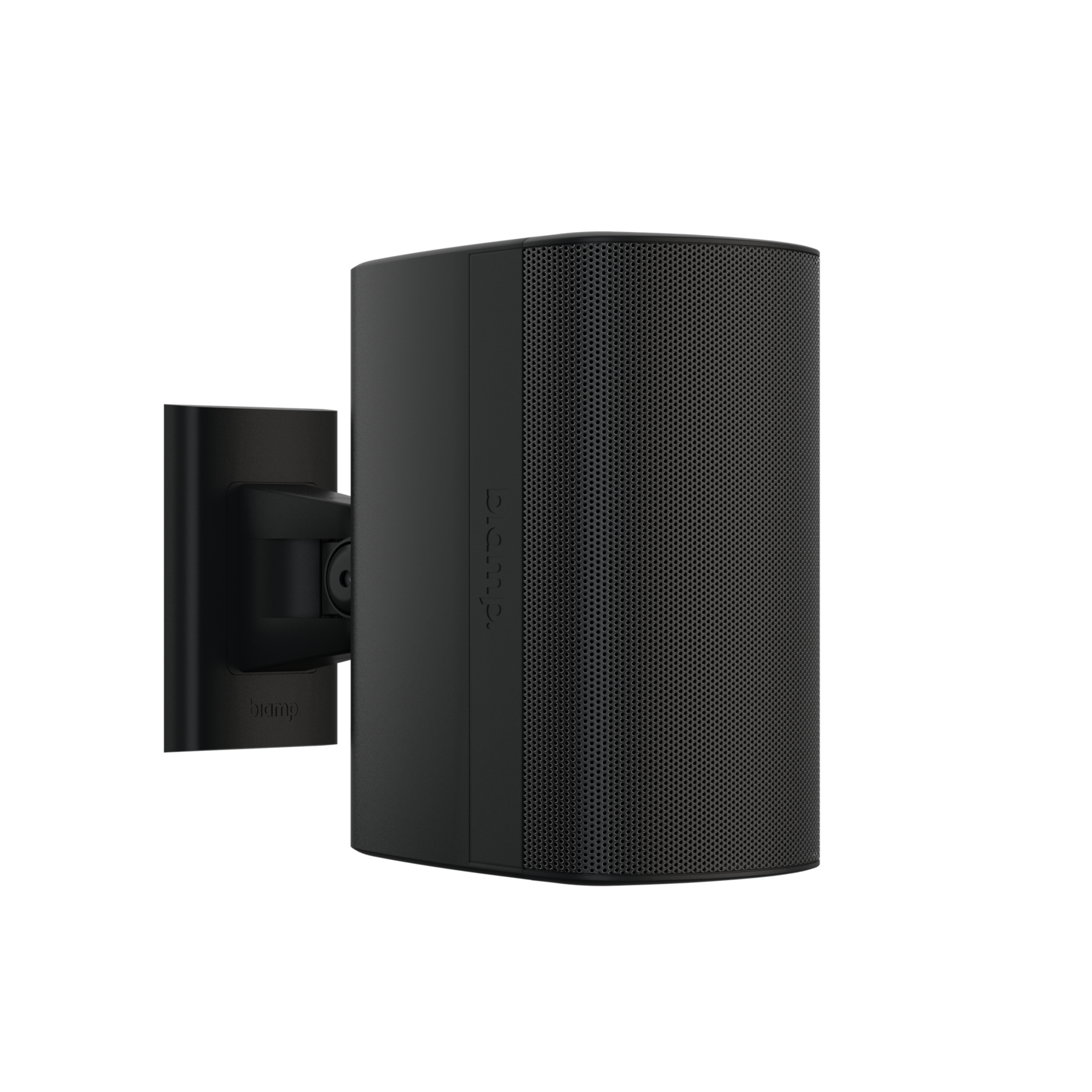 DX-S5-B_front_Angle_Right_Clickmount_Render_11615_master Biamp Desono DX-S5-B 5-inch, high output, coaxial, surface mount indoor/outdoor, black loudspeaker w/ HF compression driver; 8 Ohm or 70V/100V operation; includes ClickMount pan-tilt mounting bracket - obrazek 1