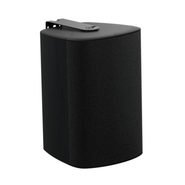 Biamp Desono DX-S8-UB-B Black 8-inch, high output, coaxial surface mount indoor/outdoor loudspeaker w/ HF compression driver; 8 ohm or 70V/100V operation; included aluminum U-bracket & water-tight ClickPlug, black