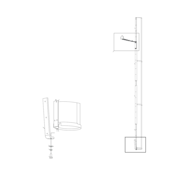 Biamp Desono ENT-PTW White, Desono ENTASYS combo pan-tilt bracket