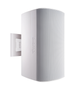 Biamp Desono EX-S10-CM-W 10-inch, 2-way, coaxial, surface mount, indoor/outdoor, white loudspeaker with HF compression driver; 8-ohm or 70V/100V operation; included ClickMount pan-tilt mounting bracket