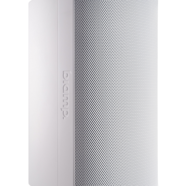 Biamp Desono EX-S10-UB-W 10-inch, 2-way, coaxial, surface mount, indoor/outdoor, white loudspeaker with HF compression driver; 8-ohm or 70V/100V operation; included indexing u-bracket and weather cover