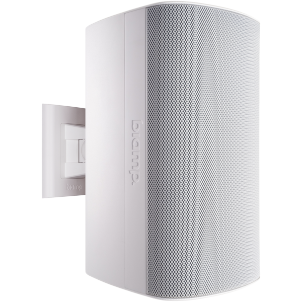 Biamp Desono EX-S10SUB-CM-W 10-inch, indoor/outdoor, white, surface mount subwoofer; 8-ohm operation; included ClickMount pan-tilt mounting bracket