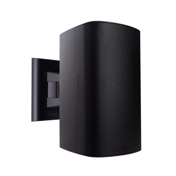 Biamp Desono EX-S6-CM-B 6.5-inch, 2-way, coaxial, surface-mount, indoor/outdoor, black loudspeaker; 8 Ohm or 70V/100V operation; included ClickMount pan-tilt mounting bracket