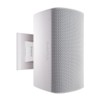 Biamp Desono EX-S6-CM-W 6.5-inch, 2-way, coaxial, surface mount, indoor/outdoor, white loudspeaker; 8-ohm or 70V/100V operation; included ClickMount pan-tilt mounting bracket