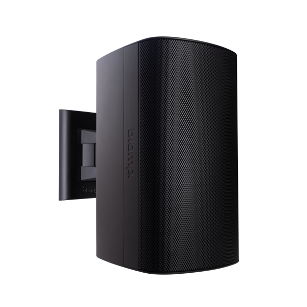 Biamp Desono EX-S8-CM-B 8-inch, 2-way, coaxial, surface mount, indoor/outdoor, black loudspeaker with HF compression driver; 8-ohm or 70V/100V operation; included ClickMount pan-tilt mounting bracket