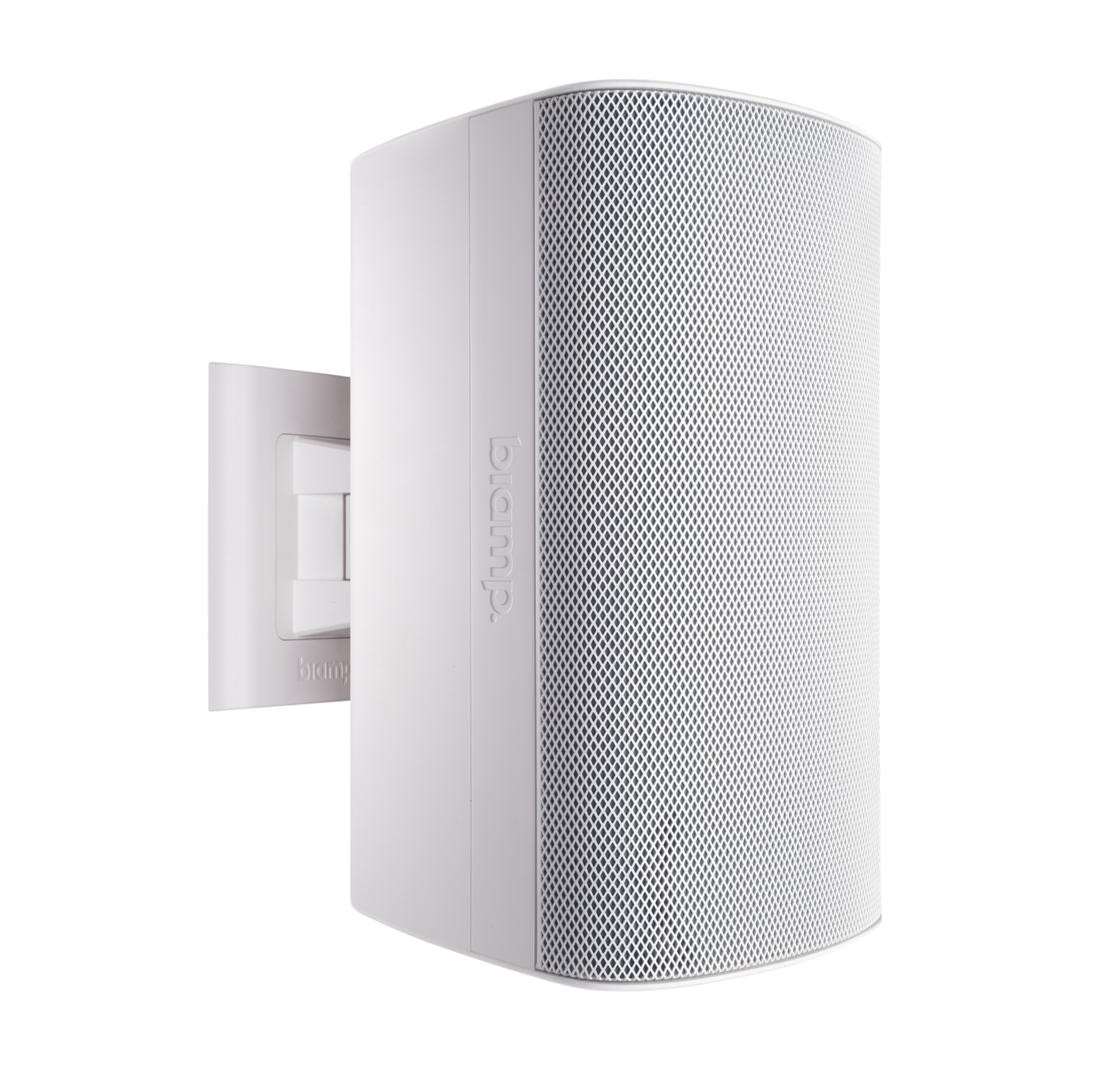 EX-S8-CM-W_front_Angle_Right_12878_master Biamp Desono EX-S8-CM-W 8-inch, 2-way, coaxial, surface mount, indoor/outdoor, white loudspeaker with HF compression driver; 8-ohm or 70V/100V operation; included ClickMount pan-tilt mounting bracket - Image 1