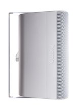 Biamp Desono EX-S8-UB-W 8-inch, 2-way, coaxial, surface mount, indoor/outdoor, white loudspeaker with HF compression driver; 8-ohm or 70V/100V operation; included indexing U-Bracket and weather cover