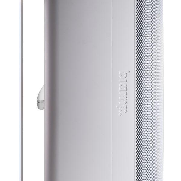 Biamp Desono EX-S8-UB-W 8-inch, 2-way, coaxial, surface mount, indoor/outdoor, white loudspeaker with HF compression driver; 8-ohm or 70V/100V operation; included indexing U-Bracket and weather cover