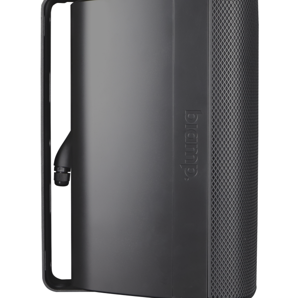 Biamp Desono EX-S6-UB-B 6.5-inch, coaxial, surface mount, indoor/outdoor, black loudspeaker; 8-ohm or 70V/100V operation; included indexing u-bracket and weather cover