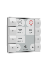Biamp Impera Echo Plus 8EUW White 8-button control pad with Ethernet, 1 bidirectional RS-232 port, 1 unidirectional RS-232 port, 3 GPIO; EU, white - Image 3