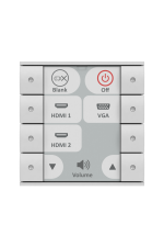 Biamp Impera Echo Plus 8EUW White 8-button control pad with Ethernet, 1 bidirectional RS-232 port, 1 unidirectional RS-232 port, 3 GPIO; EU, white