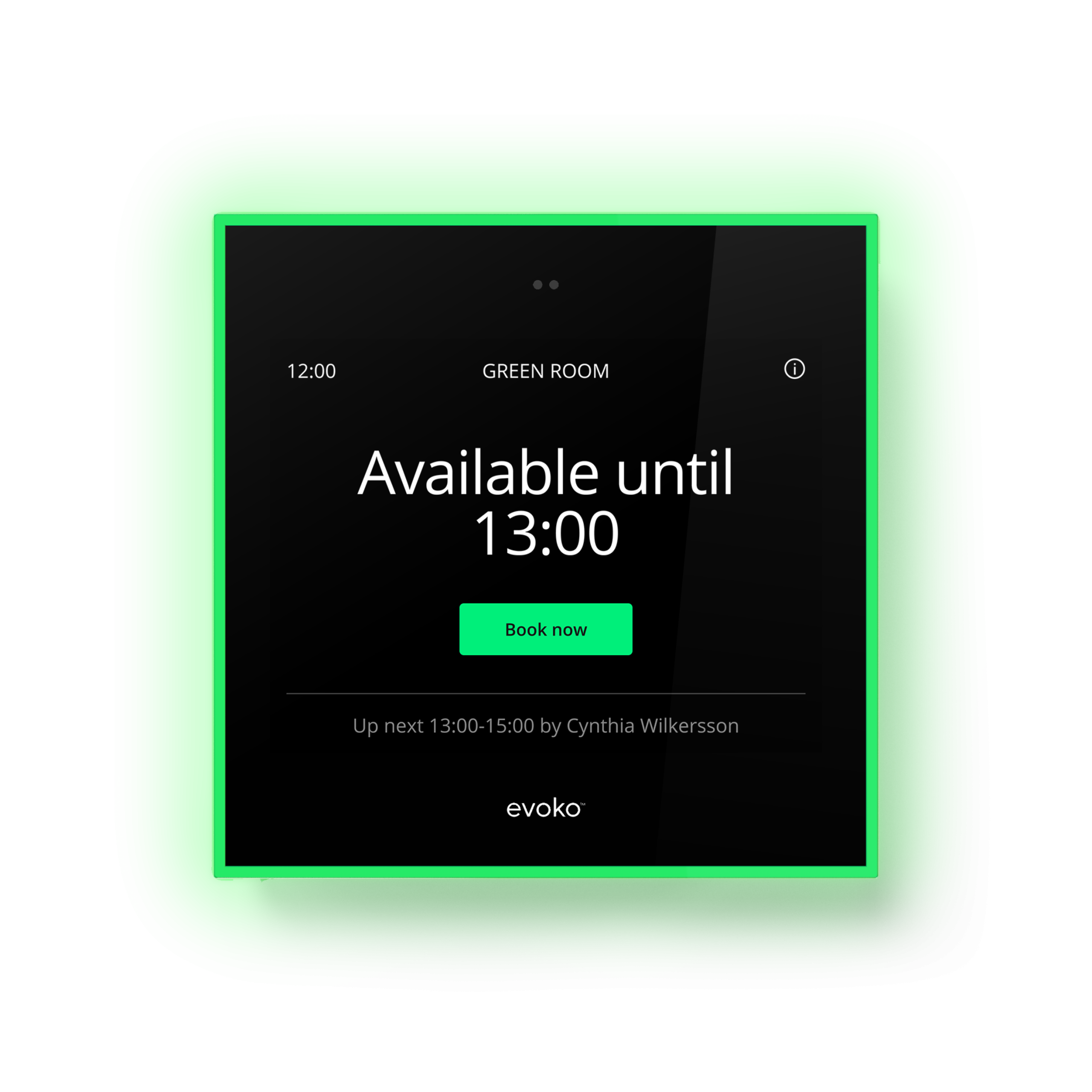 Evoko-Naso-Front-Green-1_11830_master Biamp Evoko Naso Evoko Naso including a 1-year Evoko Room license - Image 1