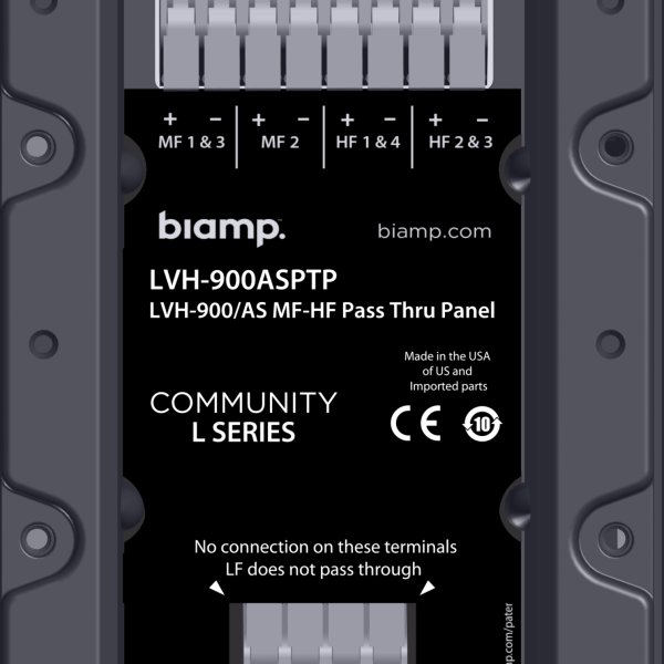 Biamp Community LVH-900ASPTP LVH-900/AS mid-frequency and high frequency pass thru panel