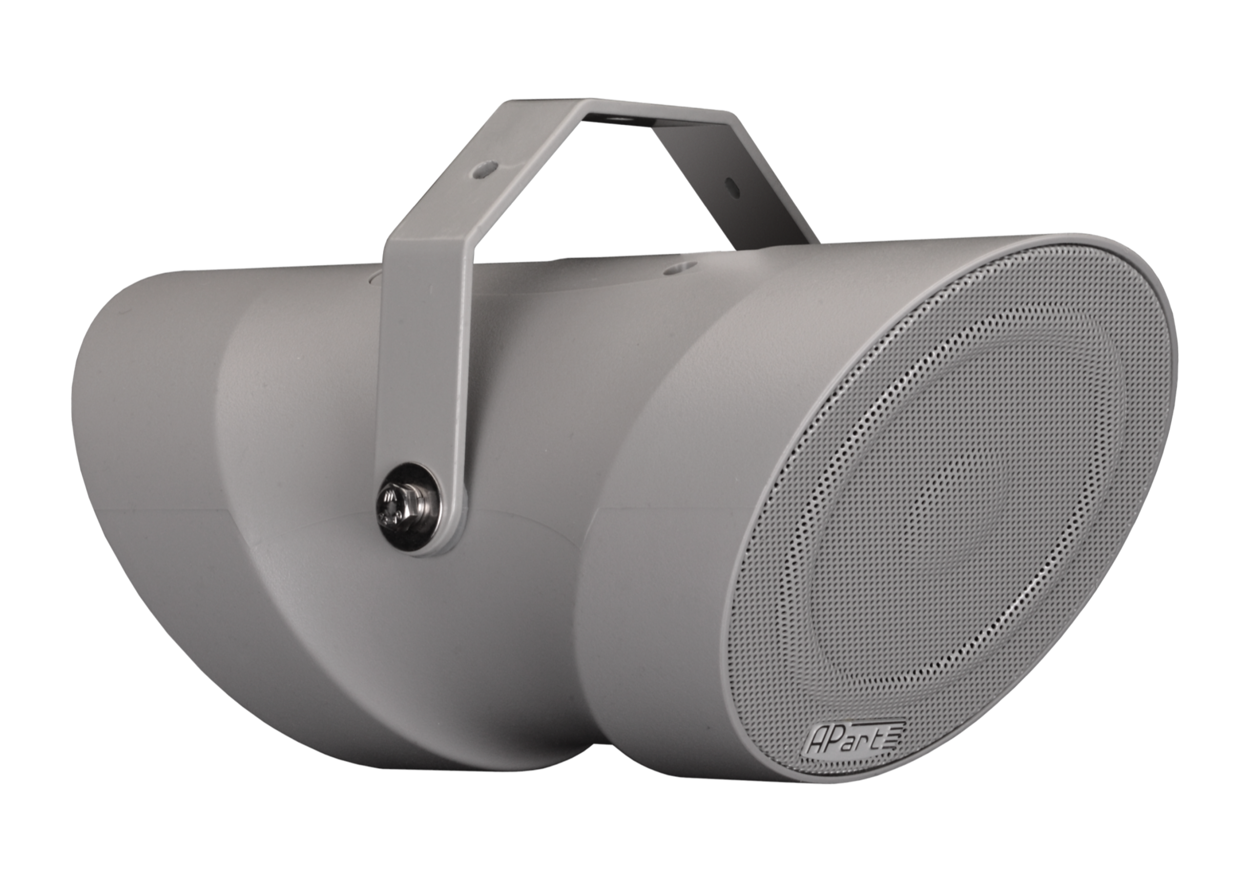 MPBD20-G_Angle_10952_master Biamp Commercial Loudspeakers MPBD20-G Bi-directional, angled sound projector; 2 x 5.25-inch, full range, coated woofer; 100V/20W, grey - Image 1