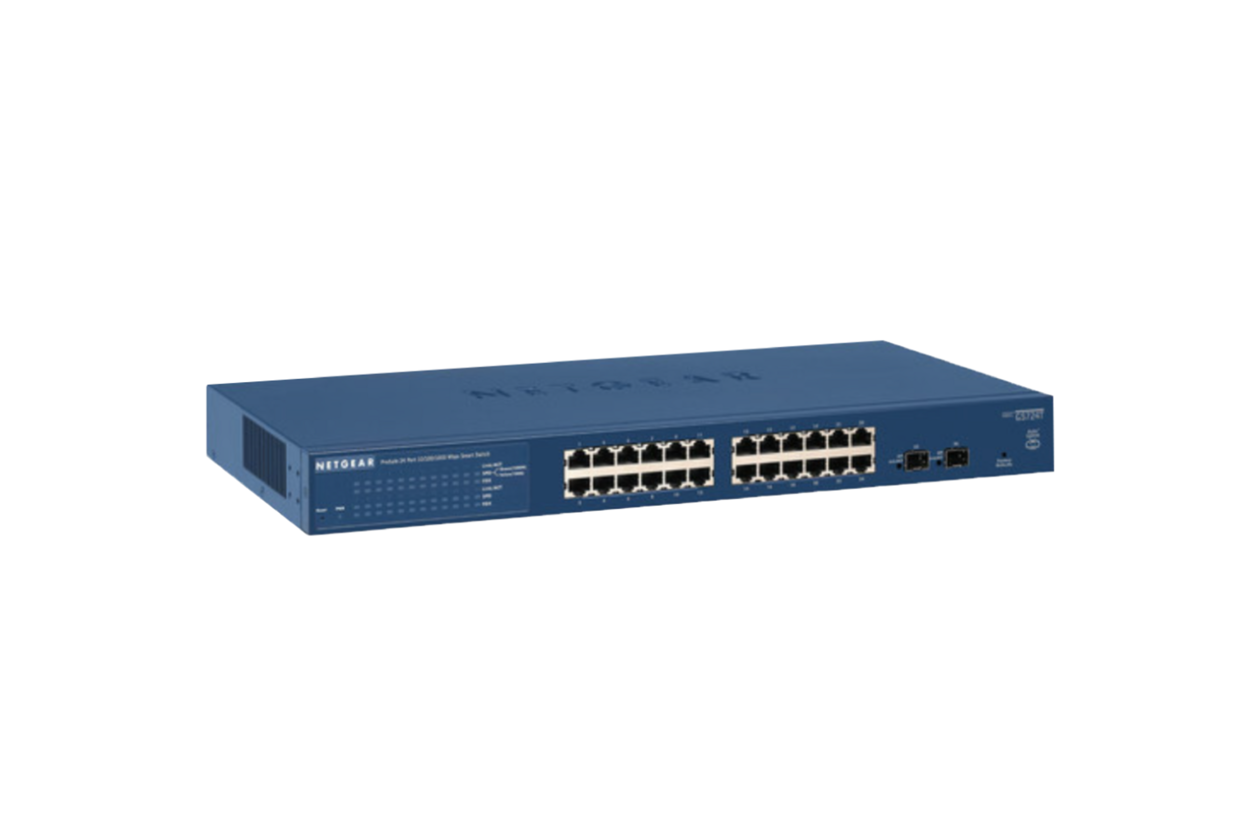 NG-GS724T-AVB-V4_1500x1000_11490_master Biamp NG GS724T AVB V4 NetgearĀ® 24-port Gigabit Smart Switch with AVB software loaded, 2 SFP GBIC fiber slots, and rack mount kit, Version 4 - Image 1