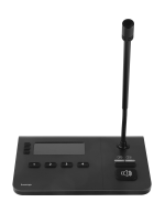 Biamp NPX G1040 4-button convenience paging station with gooseneck microphone, tabletop or wall mount