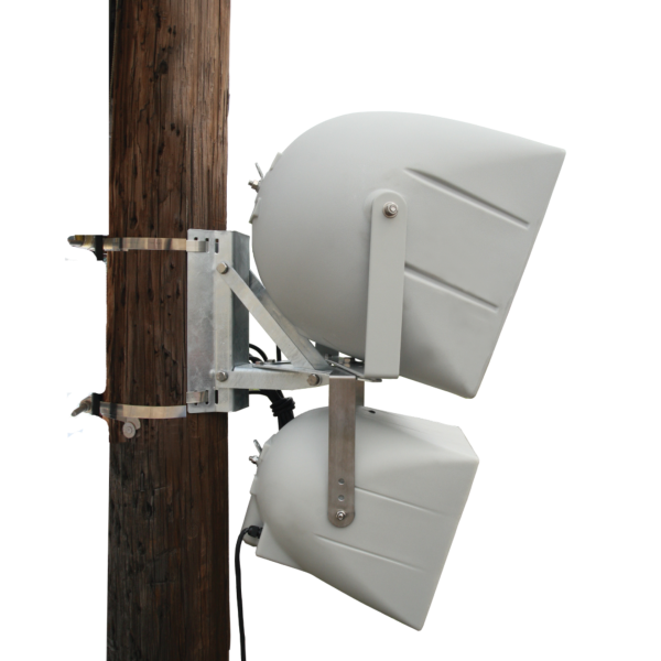 Biamp Community PMB-2RR Pole mount bracket, single/dual loudspeakers, pan-tilt