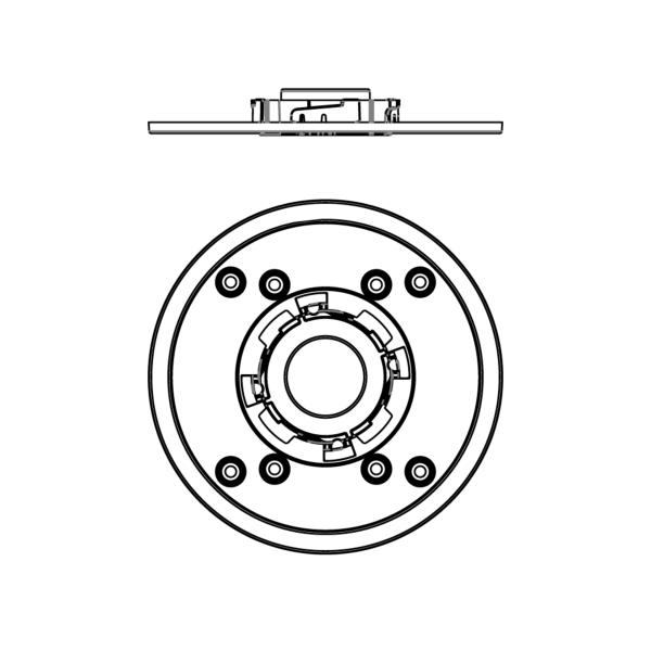 Biamp Parlé TCM-X-DK Black Drywall kit for installing black, Parlé TCM-X ceiling microphones