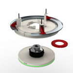 Biamp Parlé TCM-X-FM White Flush mount for Parlé TCM-X, TCM-XA, and TCM-XEX white microphones - obrazek 3