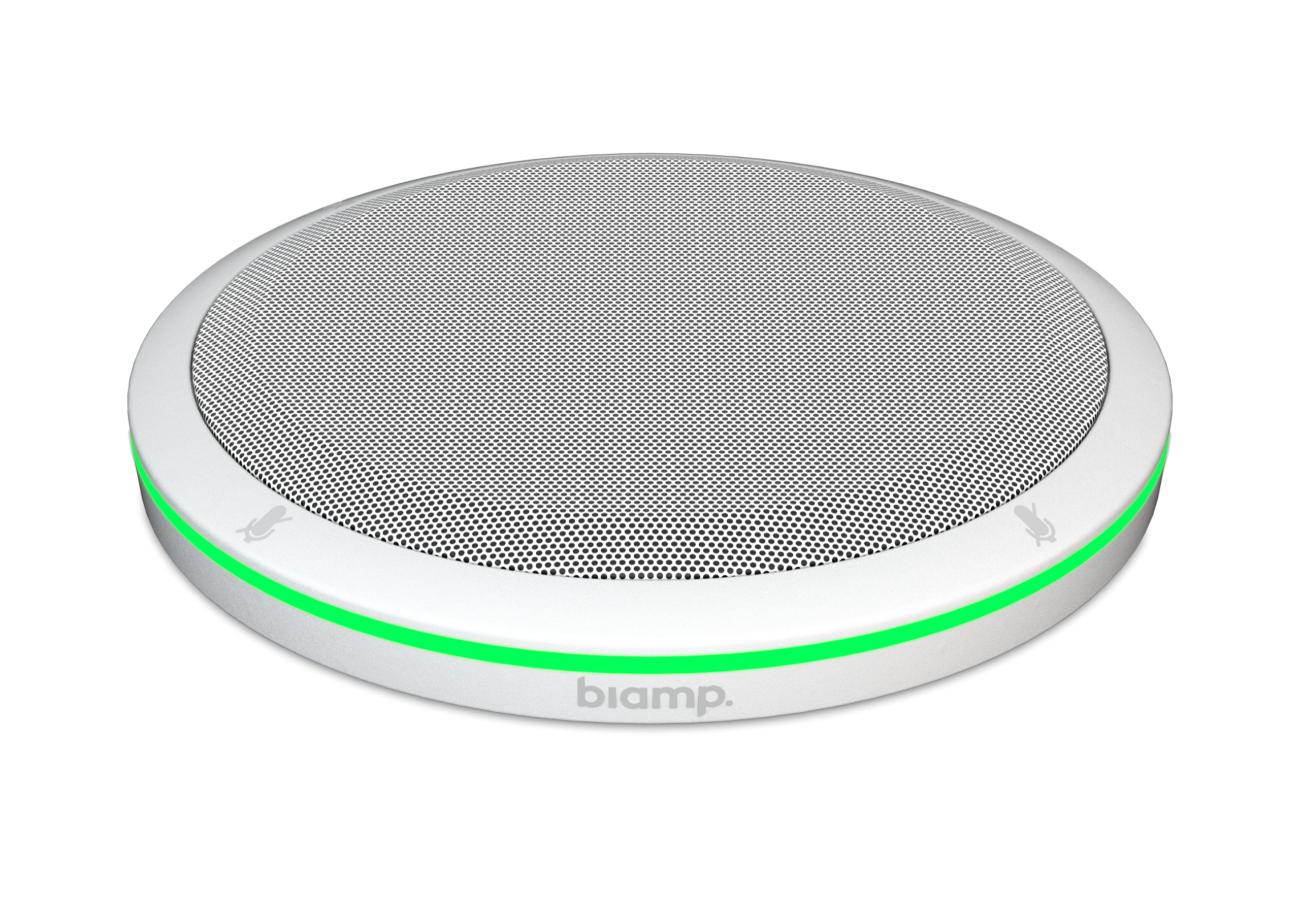 Parle_TTM-XEX_White_Front_Angle_01_Lit_Render_12655_master Biamp Parlé TTM-XEX White Expansion AVB Beamtracking, tabletop microphone, white - Image 1