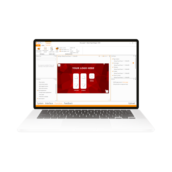 Biamp Project Designer Configure, design, and automate control of room AV devices