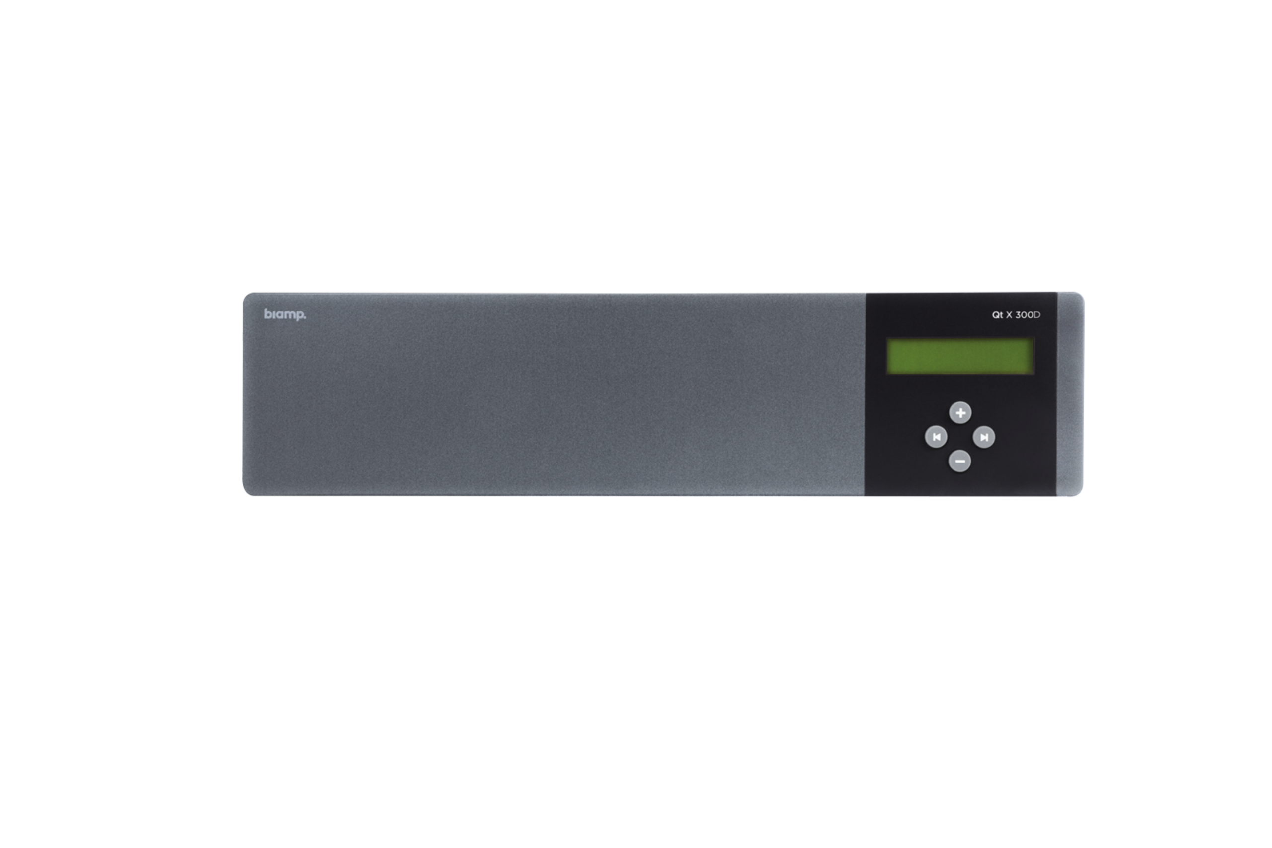 QTX-Front-300_D_10545_master Biamp Cambridge Qt X 300D The Qt X 300D control module is a three-zone sound masking generator, controller, band equalizer and amplifier, supporting AVB or Dante media networks - Image 1