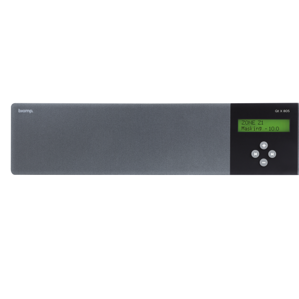 Biamp Cambridge Qt X 805 Eight-zone, rack mountable sound masking generator, controller, band equalizer and amplifier, supporting AVB media networks