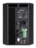 Biamp Commercial Loudspeakers SDQ5P-BL 5-inch stereo loudspeaker set with 1 active and 1 passive loudspeaker, 2 x 30W; stereo RCA, stereo mini-jack, balanced stereo euroblock inputs; black - Image 8