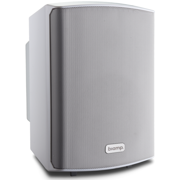 Biamp Commercial Loudspeakers SDQ5P-W 5-inch stereo loudspeaker set with 1 active and 1 passive loudspeaker, white