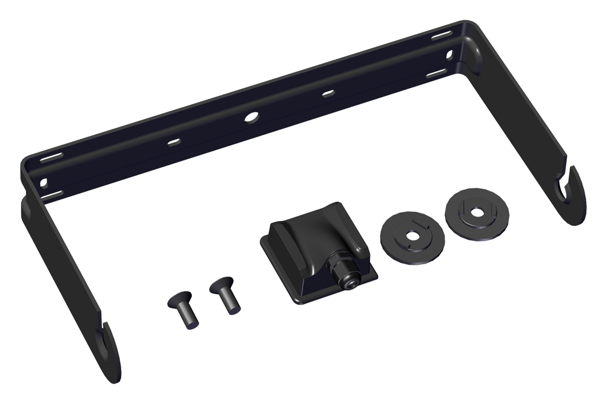 SPA-UBDX200-B-Black_1500x1000_11666_master Biamp Desono SPA-UBDX200-B U-bracket kit, aluminum with ClickPlug, for Desono DX-S8 surface mount loudspeaker, black - Image 1