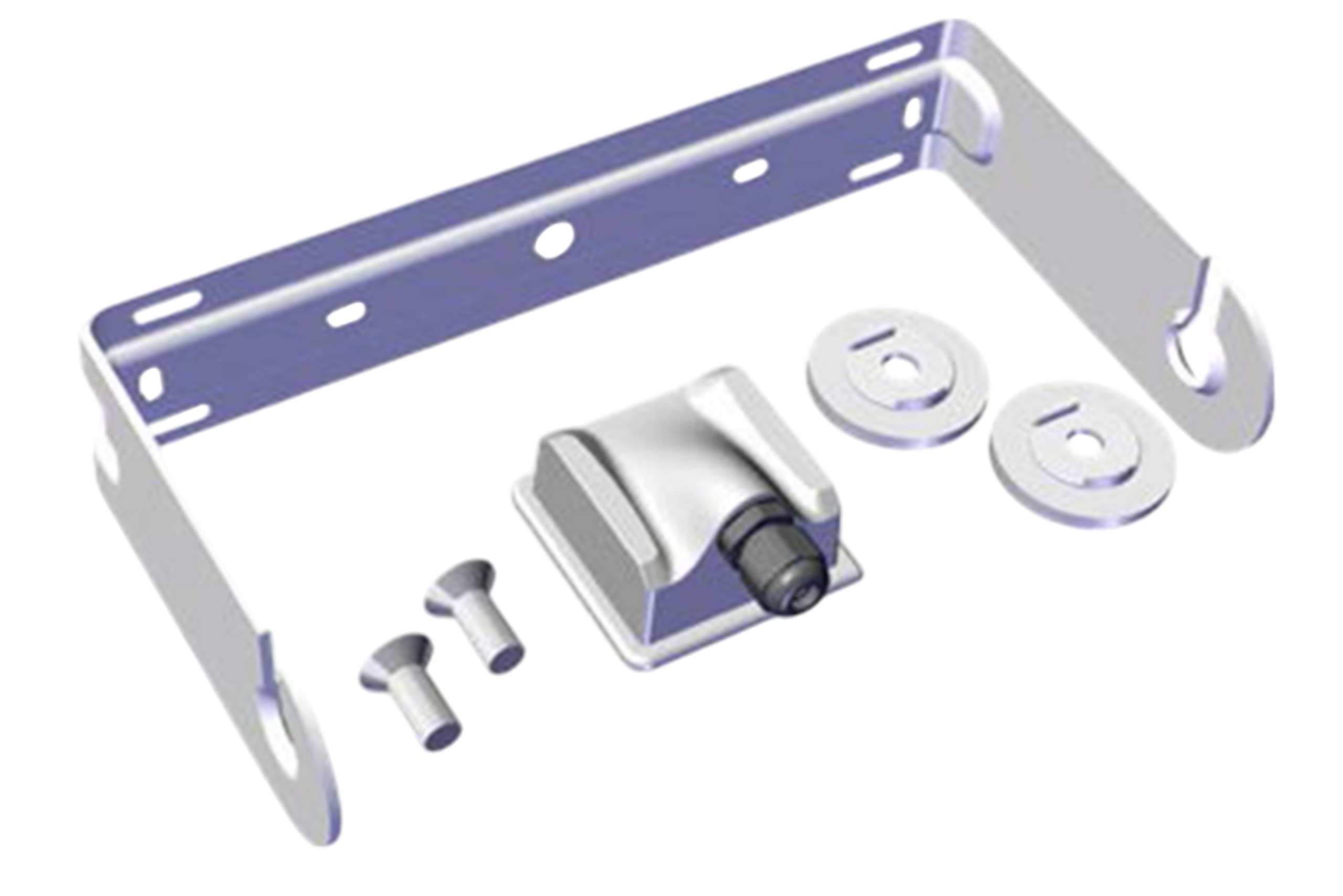 SPA-UBDX200-W-white_1500x1000_12211_master Biamp Desono SPA-UBDX200-W U-bracket kit, aluminum with ClickPlug, for Desono DX-S8 surface mount loudspeaker, white - Image 1