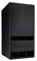 Biamp Desono SUB2400-BL Passive, 2 x 10-inch subwoofer; 4-ohm or 16-ohm/600-watt operation; plywood construction with structured paint; black; includes pole mount adaptor
