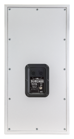 Biamp Desono SUB2400-W Passive, 2 x 10-inch subwoofer; 4 ohms or 16 ohms / 600W; plywood construction with structured paint, white; includes pole mount adaptor - Image 3